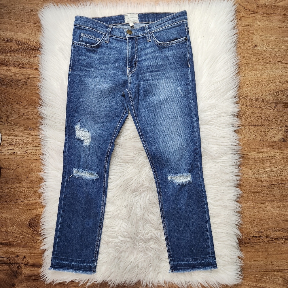Citizens of Humanity Distressed Cropped Straight Denim
